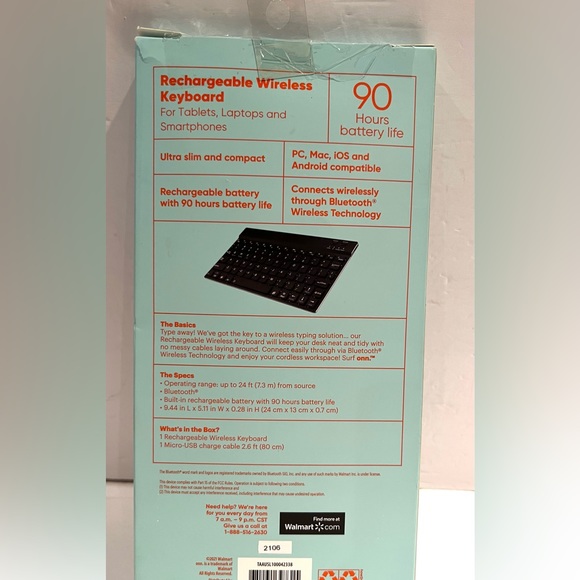 onn Tablets & Accessories Onn Rechargeable Bluetooth Wireless